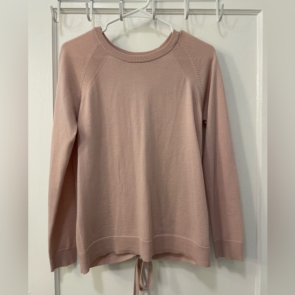 Lululemon Tied To You Sweater Misty Pink Merino Wool